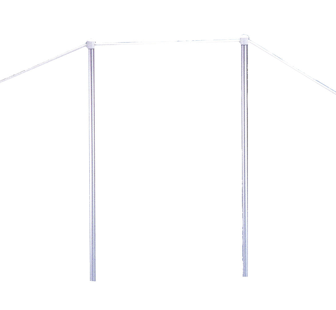 Håndrekke for aluminium gangway 800 mm med tau 4,5 m forfra