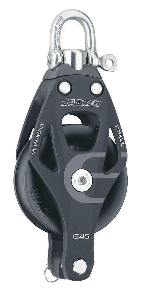 Harken Element blokk med hundsvott 12 mm line 45 mm skive forfra