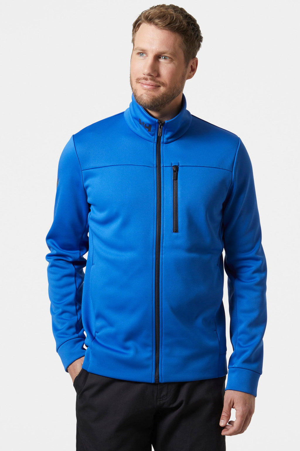 Detalj av Helly Hansen Crew fleecejakke herre polyester med høy krage glidelås