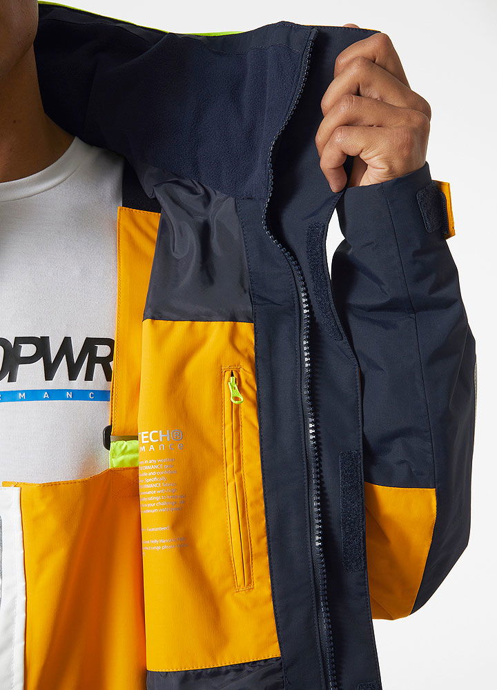 Helly Hansen Newport Coastal jakke nærbilde av stoff