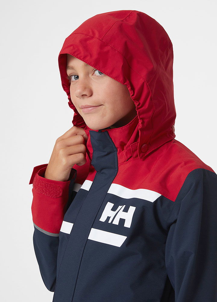 Helly Hansen Salt Port juniorjakke seiljakke for barn på modell
