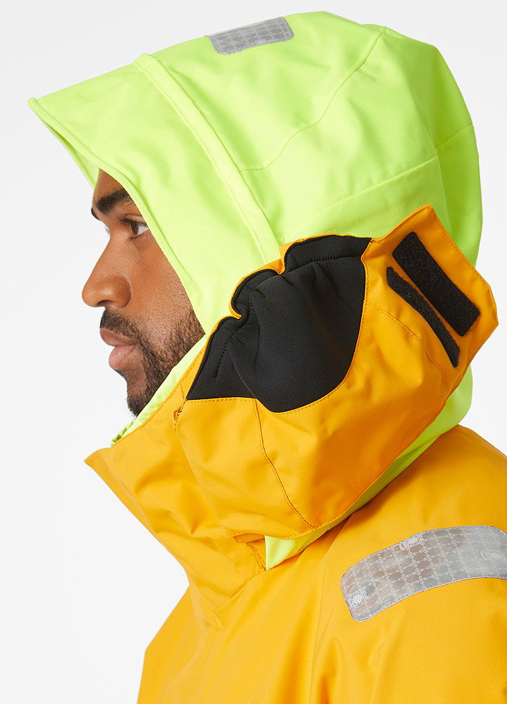 Nærbilde av glidelås på Helly Hansen Skagen offshore seiljakke herre HELLY TECH