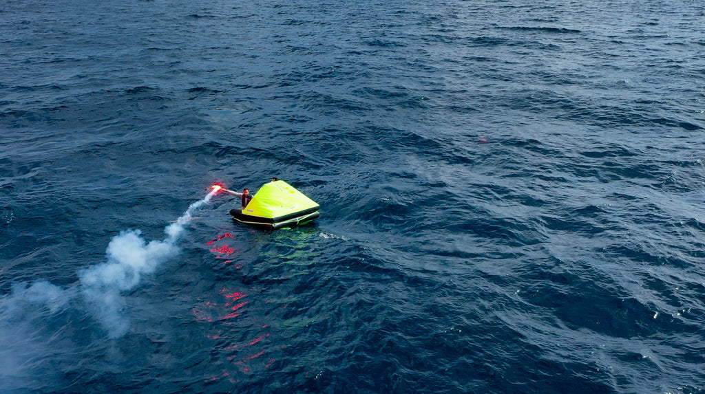 HERO redningsflåte Offshore ISO 9650-1A 4 personer container notfallpakke