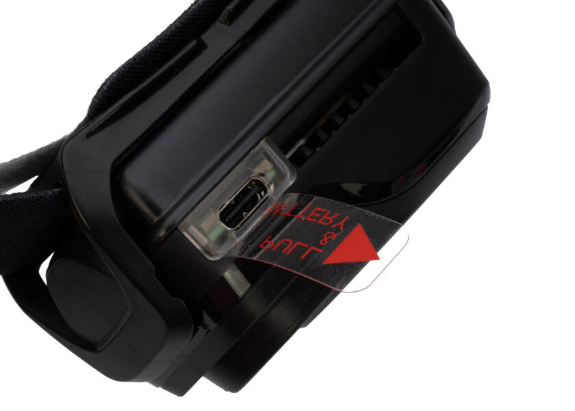 Hodelykt Swift RL svart 1100 lumen med sensor detalj