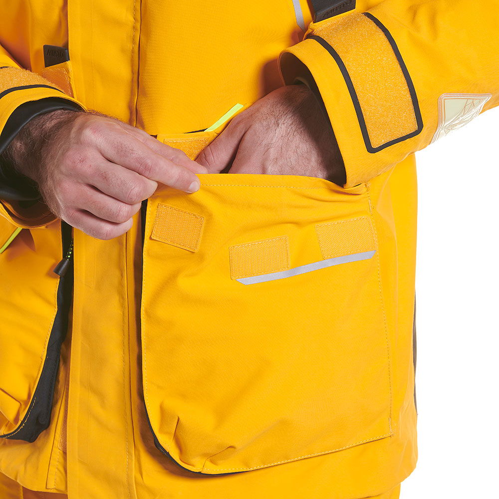 HPX Gore-Tex PRO Ocean seiljakke offshore nærbilde av glidelås