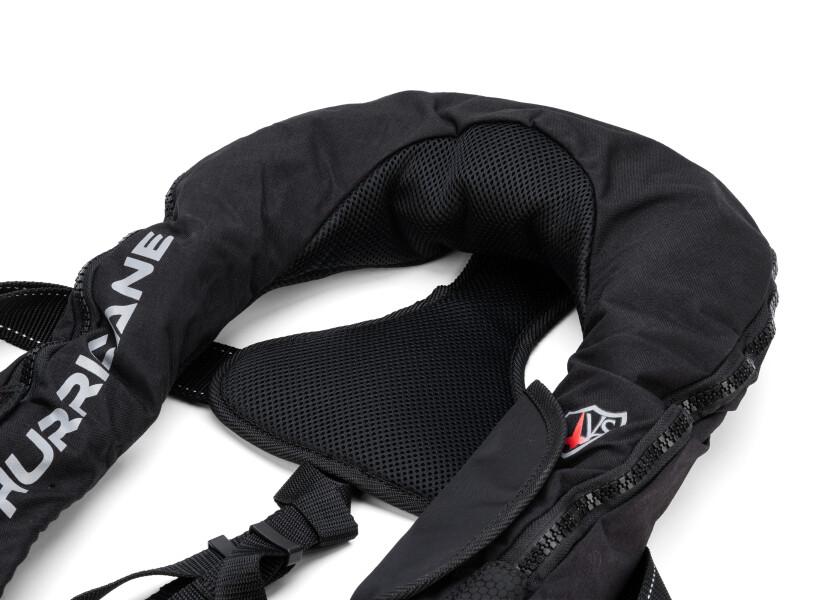 Hurricane EVO 290 automatvest 290N svart offshore sett fra siden