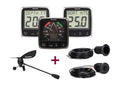 i50 + i60 instrument sett dybde, fart og vind med givere fra Raymarine forfra