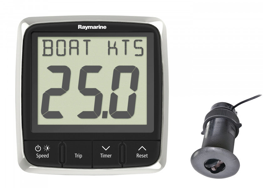 i50 logginstrument med giver 12V NMEA2000 Raymarine forfra