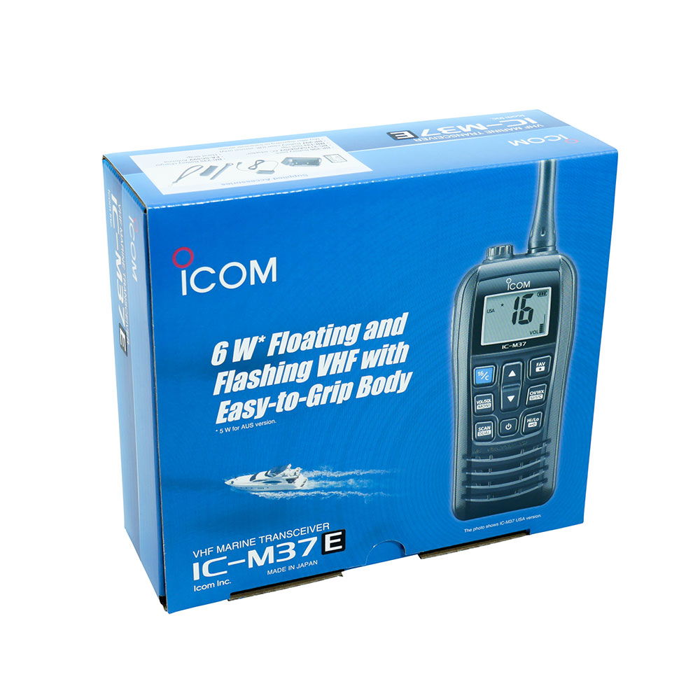 Icom IC-M37E håndholdt VHF 6 W nærbilde av antenne