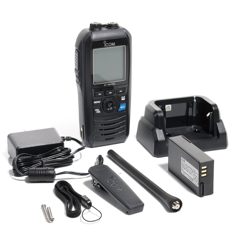 Icom IC-M94DE håndholdt VHF montert på belte