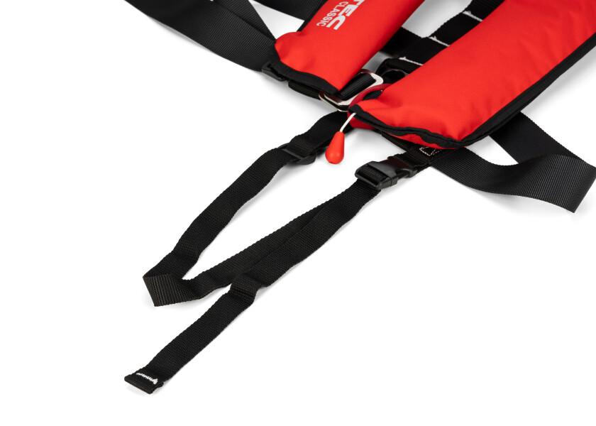 Automatvest CLASSIC 165 rød 165N m/sele polyester - SEATEC
