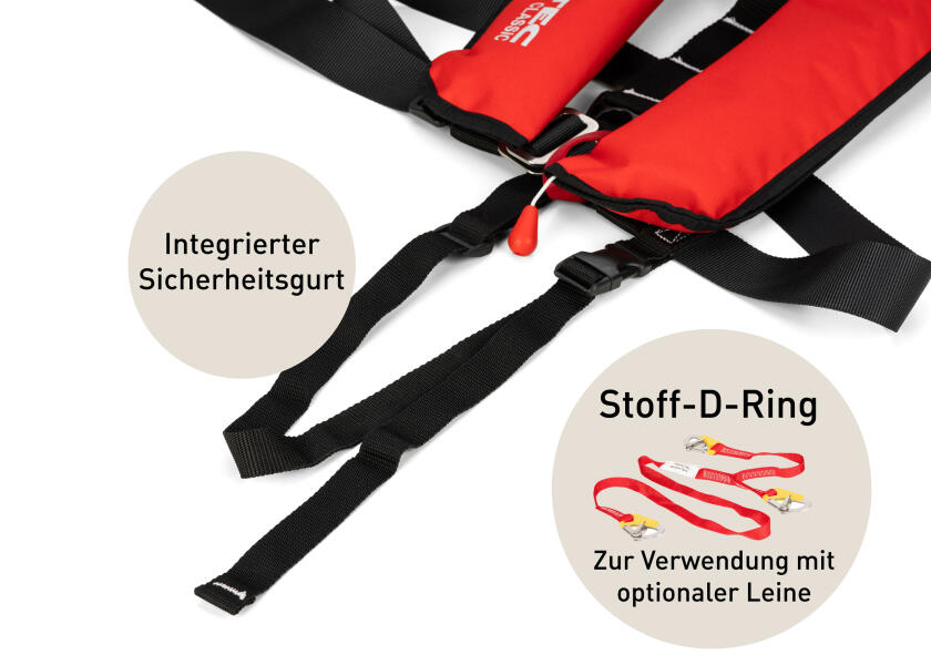 Automatvest CLASSIC 165 rød 165 N 4-pakning polyester - SEATEC