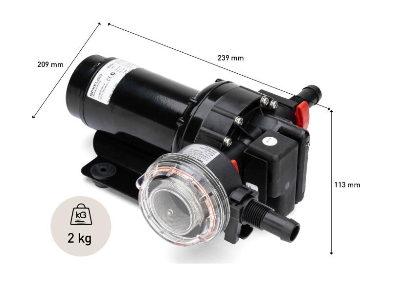 Trykkvannspumpe Flow Master 5.0 12V 19 l/min membranpumpe - Johnson Pump