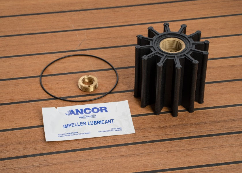 Impeller neopren 12 blader type 10 innvendig Ø 20,1 mm montert i motor