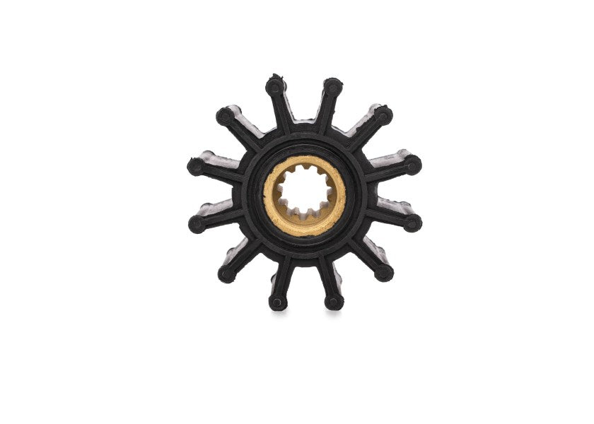 Nærbilde av blader på Impeller neopren 12 blader type 10 innvendig Ø 20,1 mm