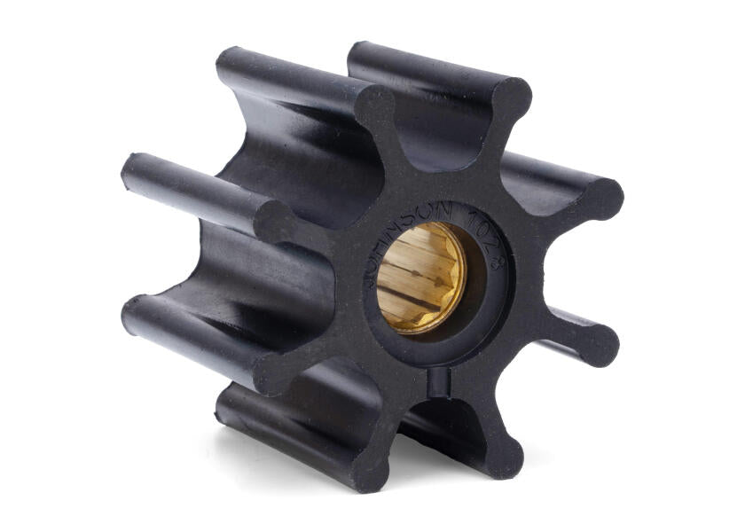 Impeller nitril 8 blader type 9 Ø16 mm for F7 - Johnson Pump detalj av blader