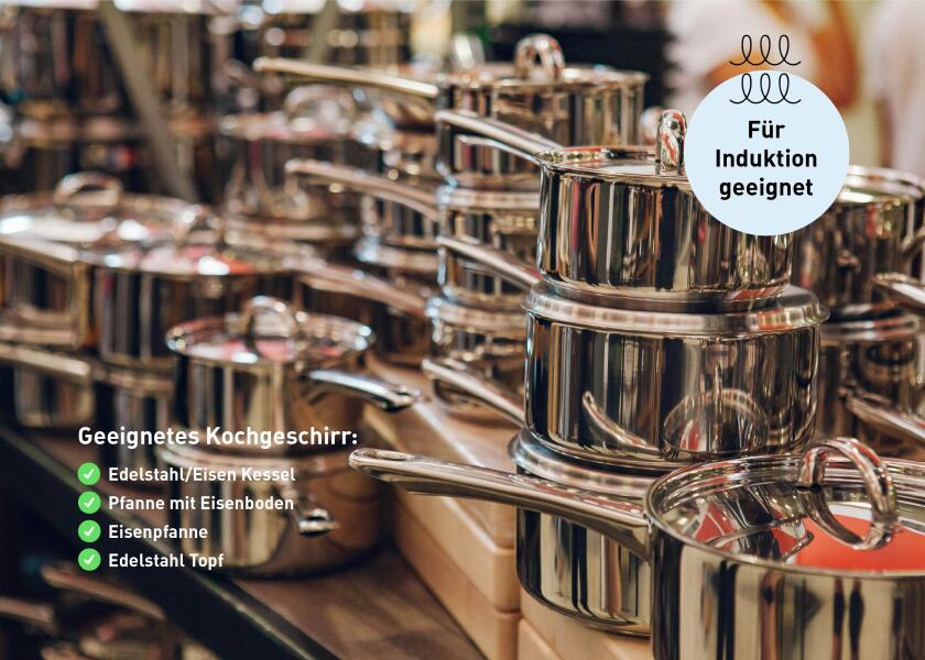 Induksjonskoketopp innfelt 230 V 1000 W med ekstern kontroll STERLING sidebilde