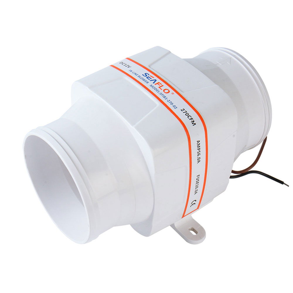 Detaljbilde av Inline bilgevifte 270 CFM 12V 102 mm tilkobling