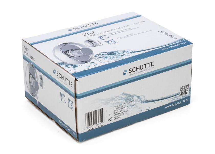 Innfelt dusjarmatur SYLT forkrommet med vinkelstykke - bakside