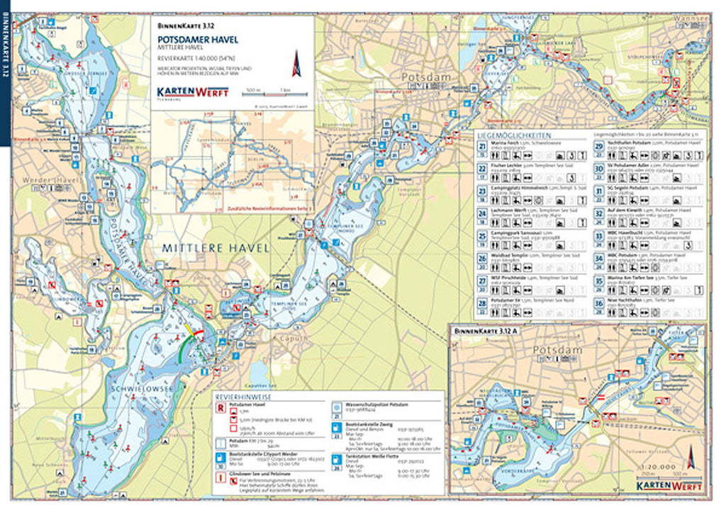 Innlandskart atlas 3 Berlin og Brandenburg detalj av kart