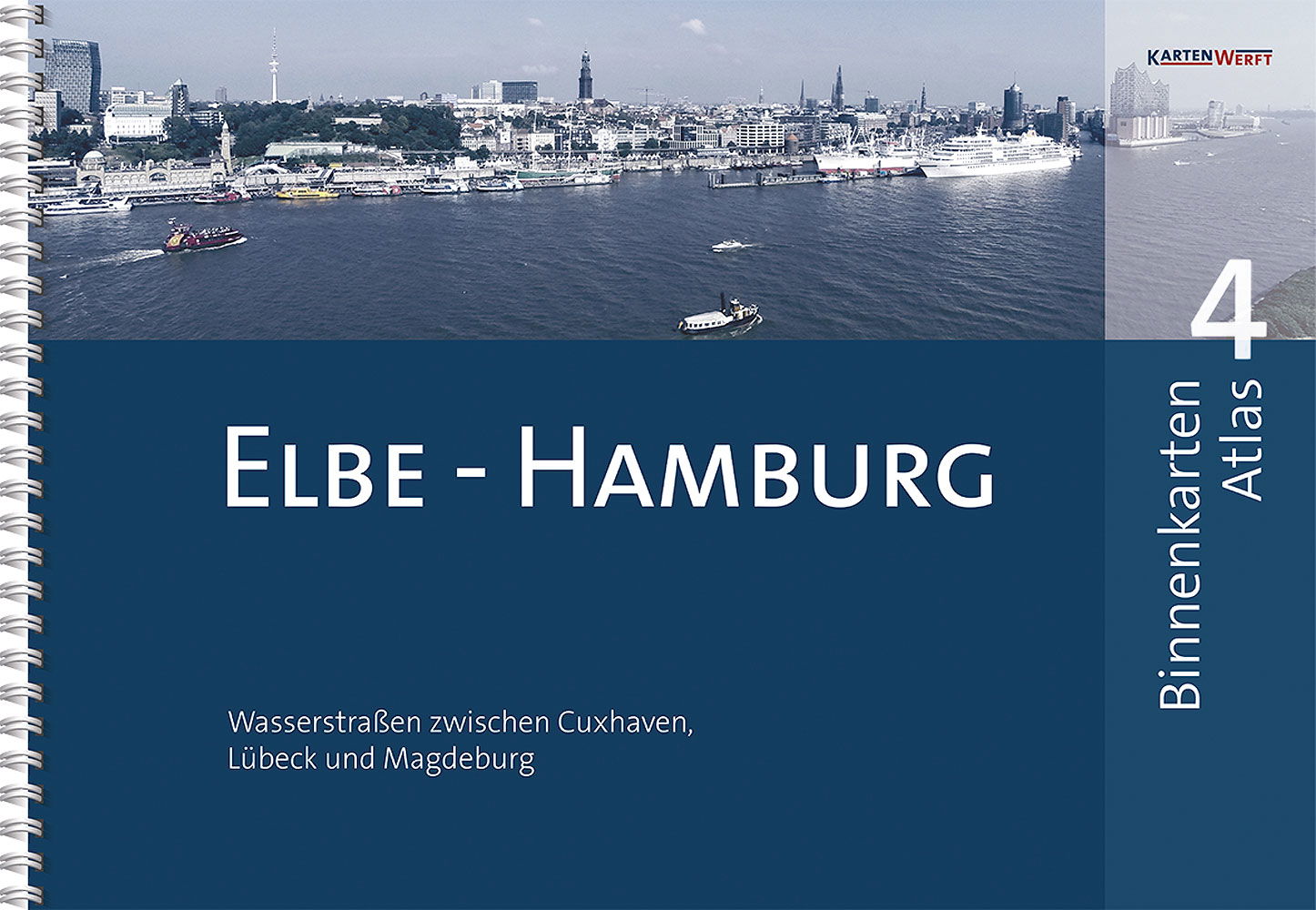 Innlandskart atlas 4 Elben – Hamburg 1:40.000 - KartenWerft forfra