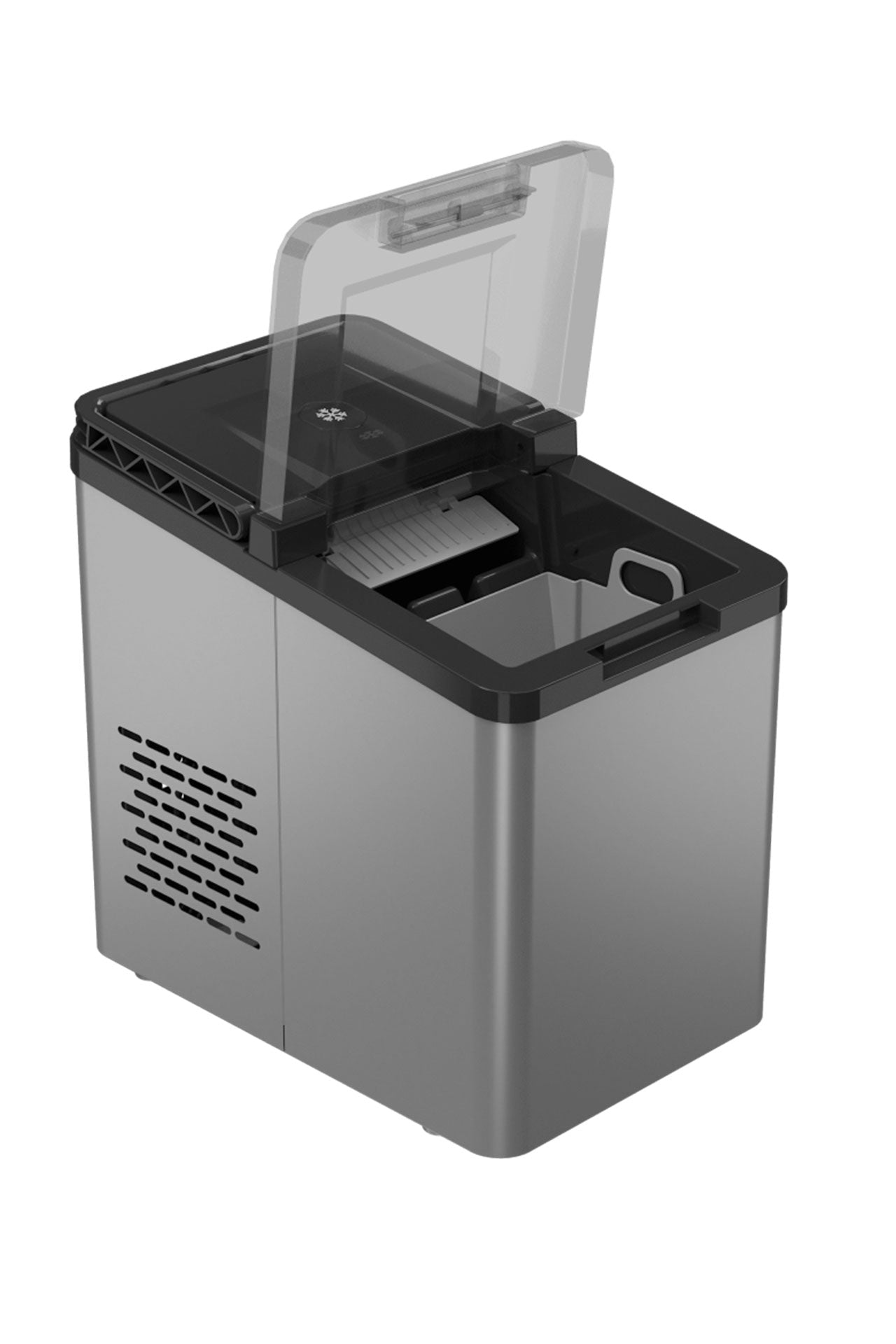 Isbitmaskin 12/24V DC og 230V AC 60W 9,2 kg forfra
