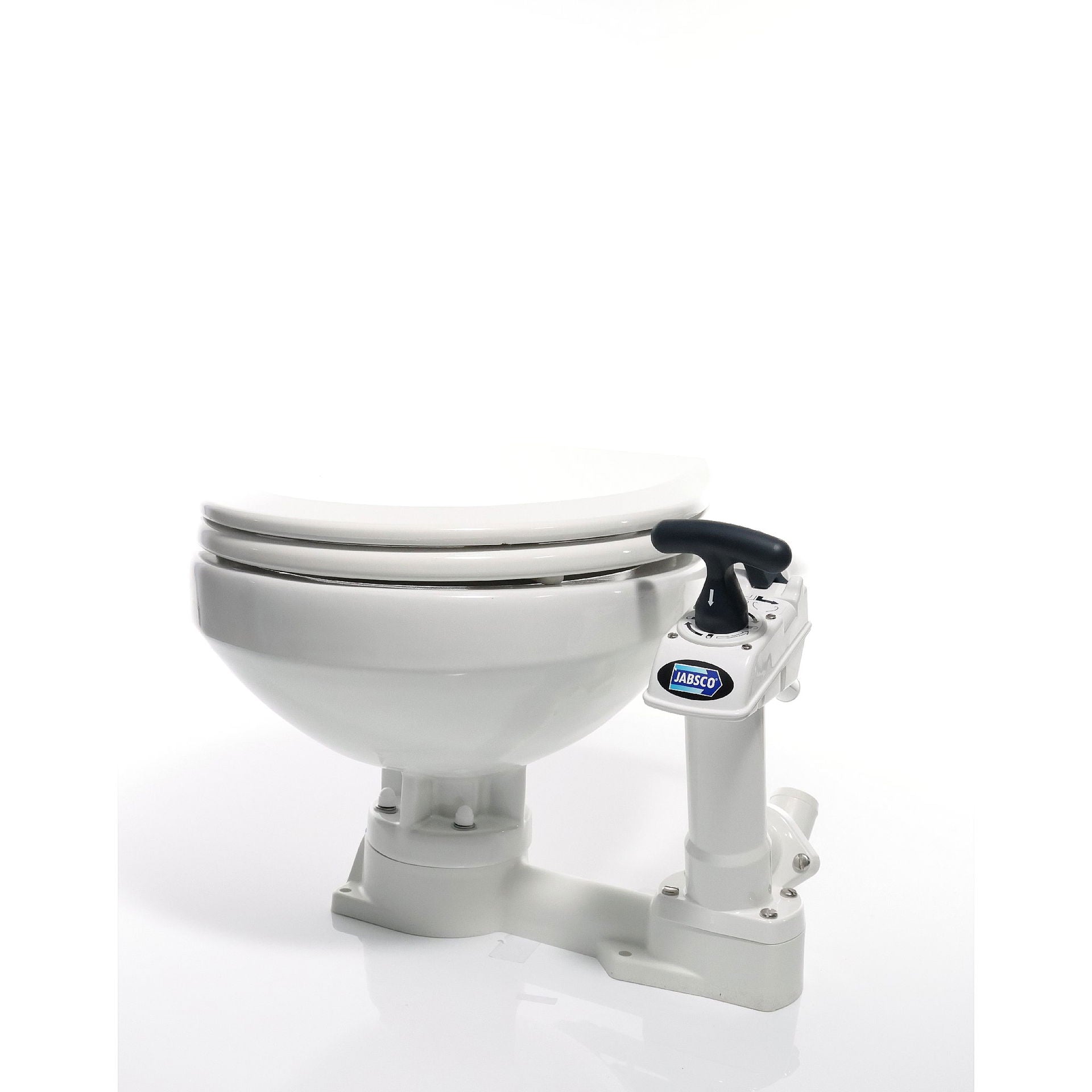 Jabsco Komfort manuelt toalett bakside
