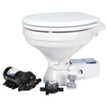 Jabsco Quiet Flush elektrisk toalett med spylepumpe 24V kompakt forfra