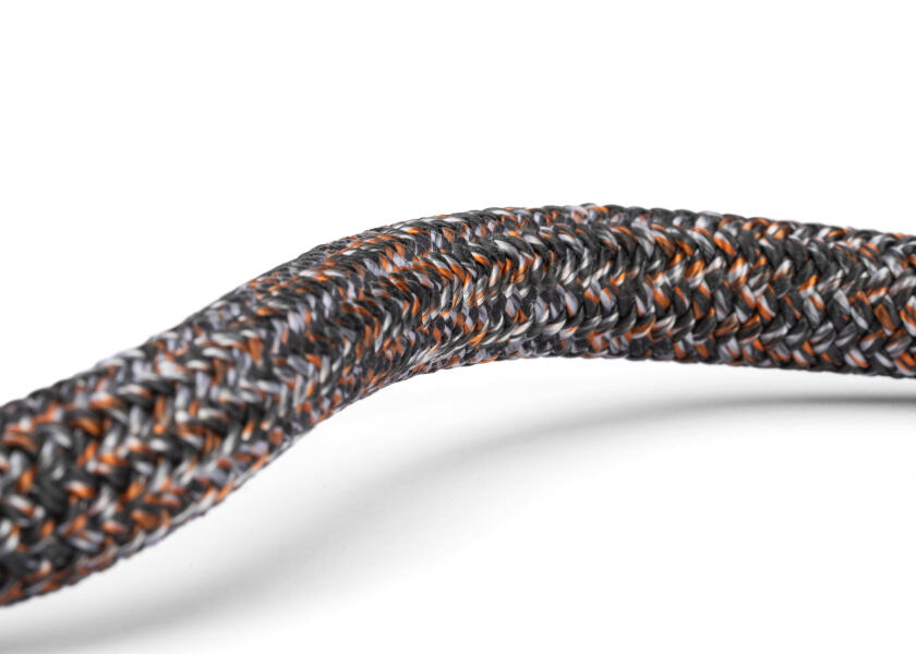 Detalj av JammerTwin falltau med Dyneema dobbeltfletting metervare - Gleistein