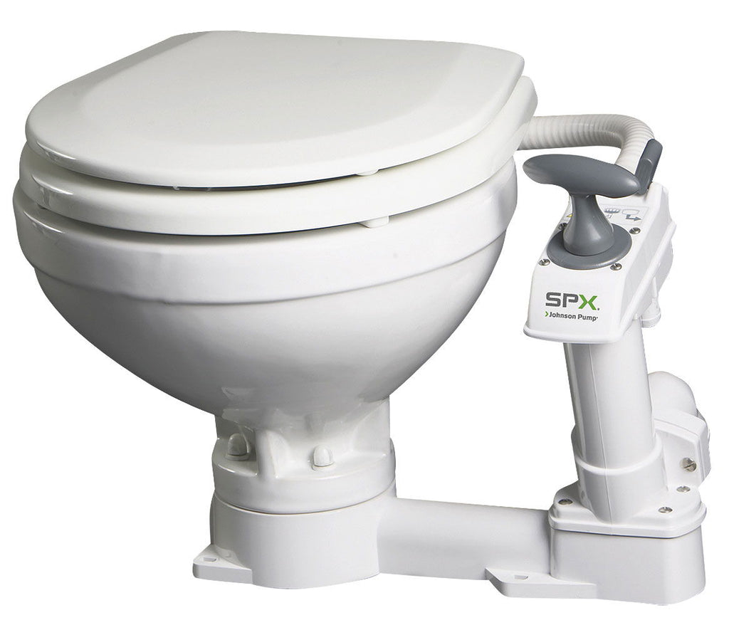 Johnson Pump Aqua T manuelt toalett porselen soft close forfra