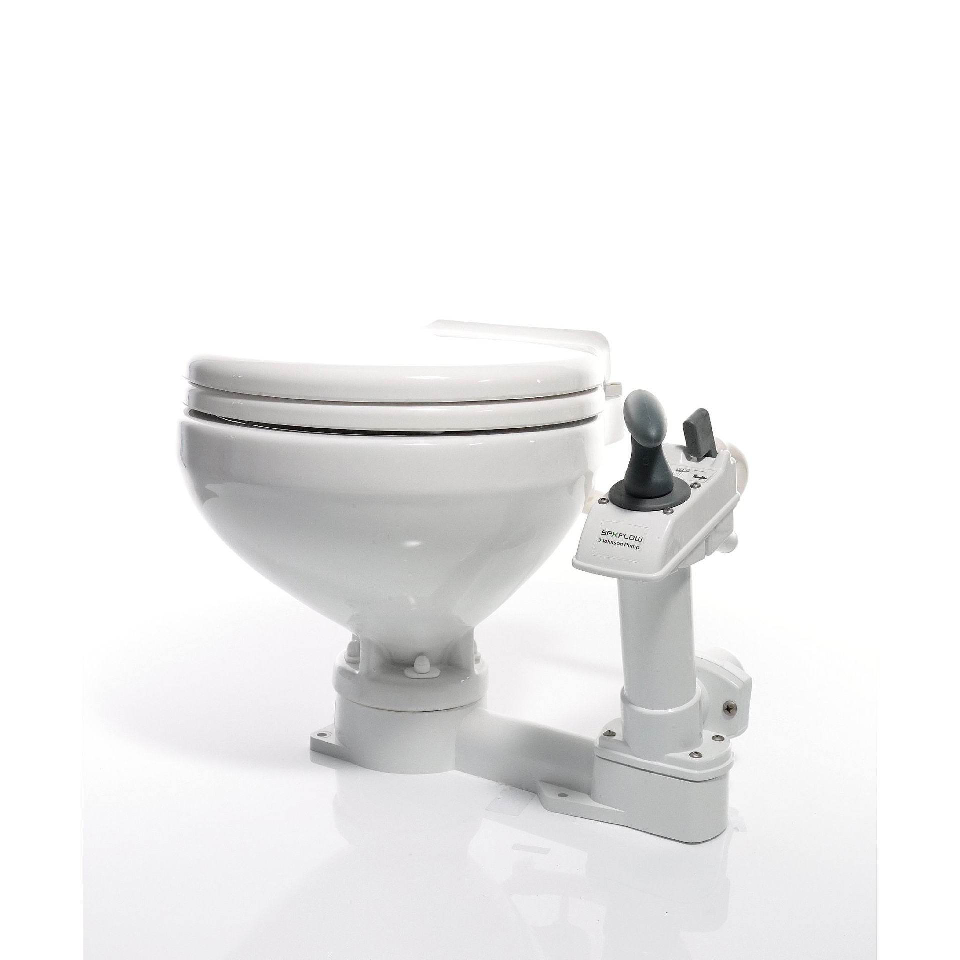 Johnson Pump Aqua T manuelt toalett porselen soft close bakside