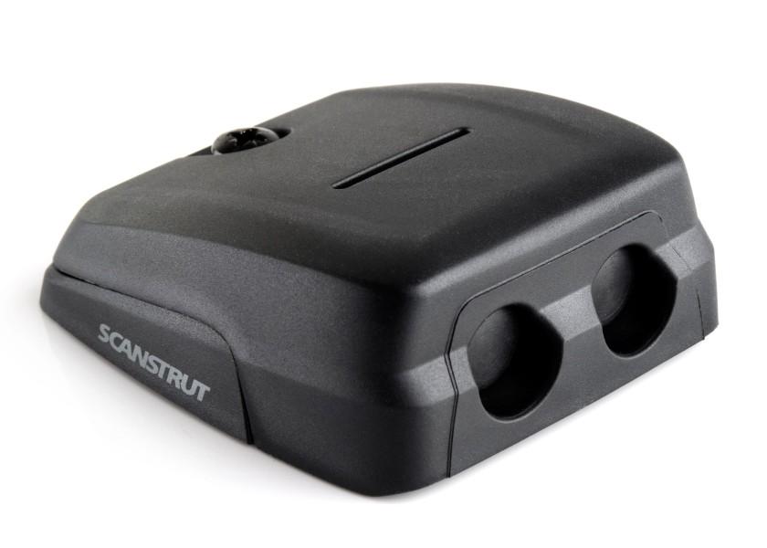 Kabelgjennomføring dobbel 5-10 mm DS-HD10-BLK svart montert på båt