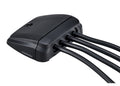 Kabelgjennomføring multi 1-4 kabler 15 mm svart - forfra