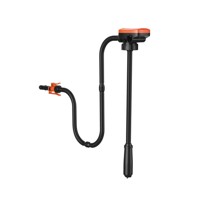 Kanister-transferpumpe for bensin, diesel og vann 12V bakside