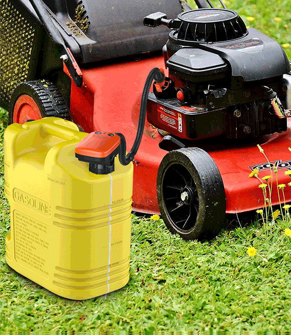 Nærbilde av Kanister-transferpumpe for bensin, diesel og vann 12V