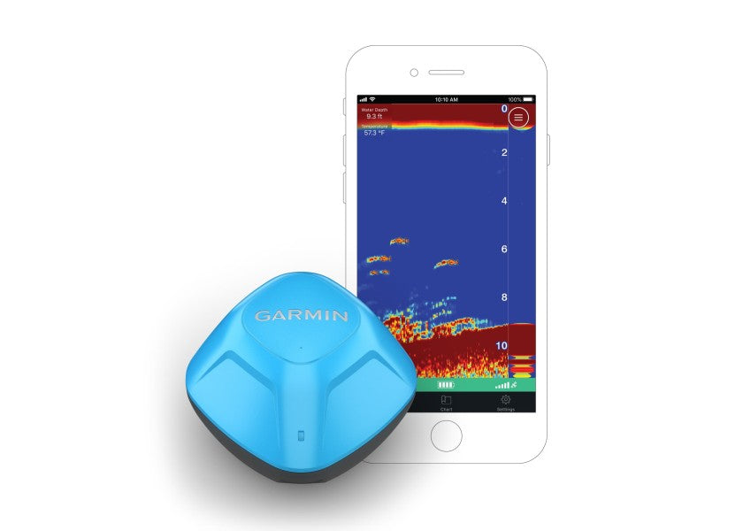 Detalj av kastbart ekkolodd STRIKER Cast med GPS Garmin