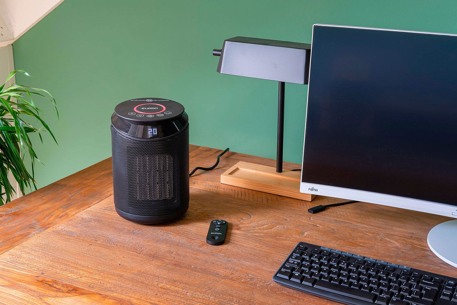 Bakside keramisk varmeovn 2000 W med WiFi-styring 3 trinn 230 V