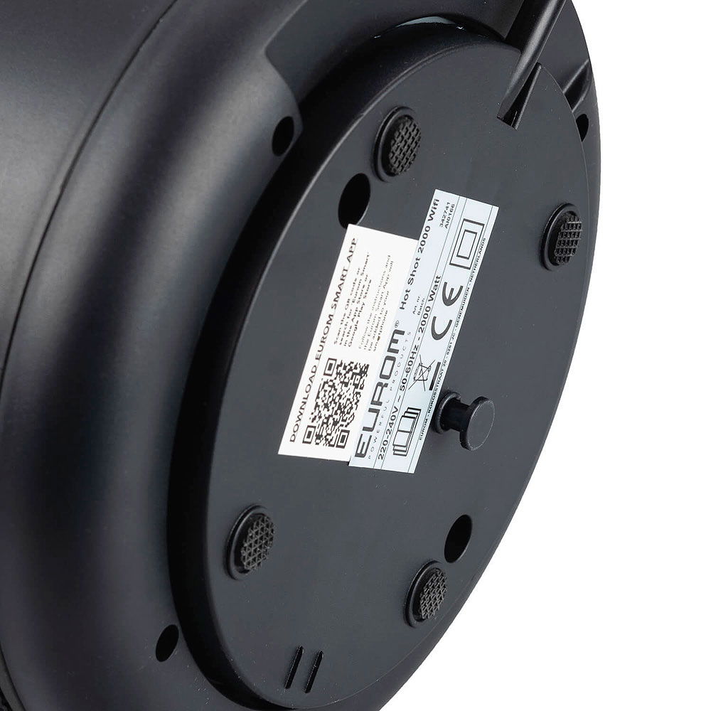 Fjernkontroll keramisk varmeovn 2000 W med WiFi-styring 3 trinn 230 V