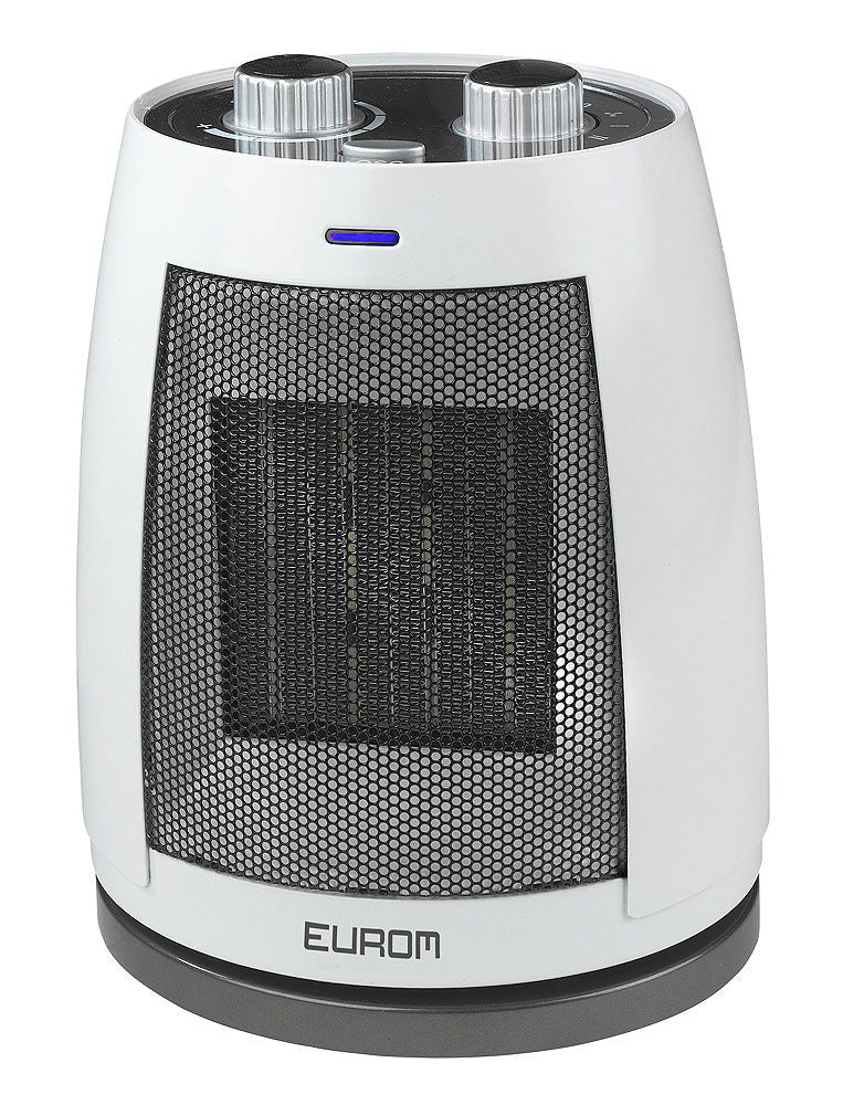 Keramisk varmevifte 750/1500 W med termostat og svingfunksjon forfra