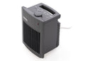 Keramisk vifteovn 230 V 0,8-1,5 kW trinnløs regulering mørkegrå forside