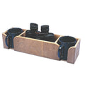 Kikkert- og koppholder teak 40x10x9 cm forfra