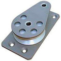 Kinnblokk med sjakkel aluminium 63 mm for wire 5 mm 16 mm tau fra Barton forfra