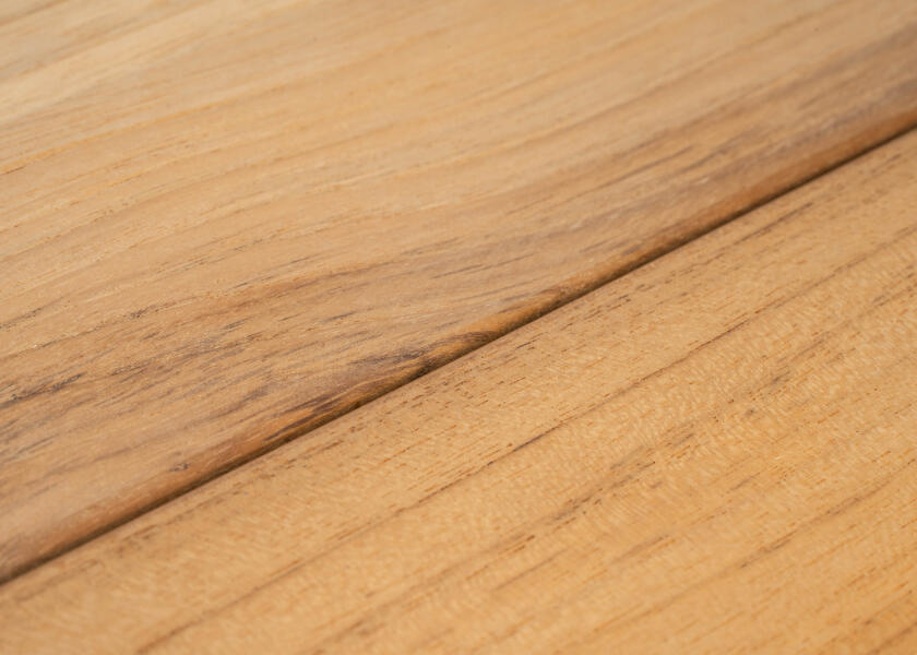 Klaffbordplate teak finér 80 x 60 cm for kahytt og cockpit - ARC detalj