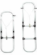Klappbar badetrapp for gummibåt aluminium 3 trinn 113 cm - Compass forfra