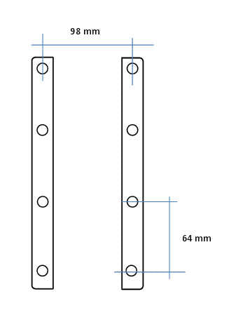 Montert klappbar motorbrakett 15 hk maks 30 kg løftehøyde 32 cm på båt