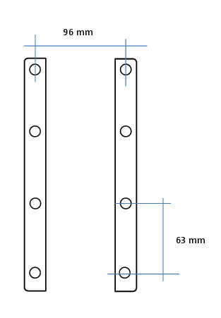 Detaljbilde av klappbar motorbrakett 20 hk maks 35 kg for påhengsmotorer - Compass