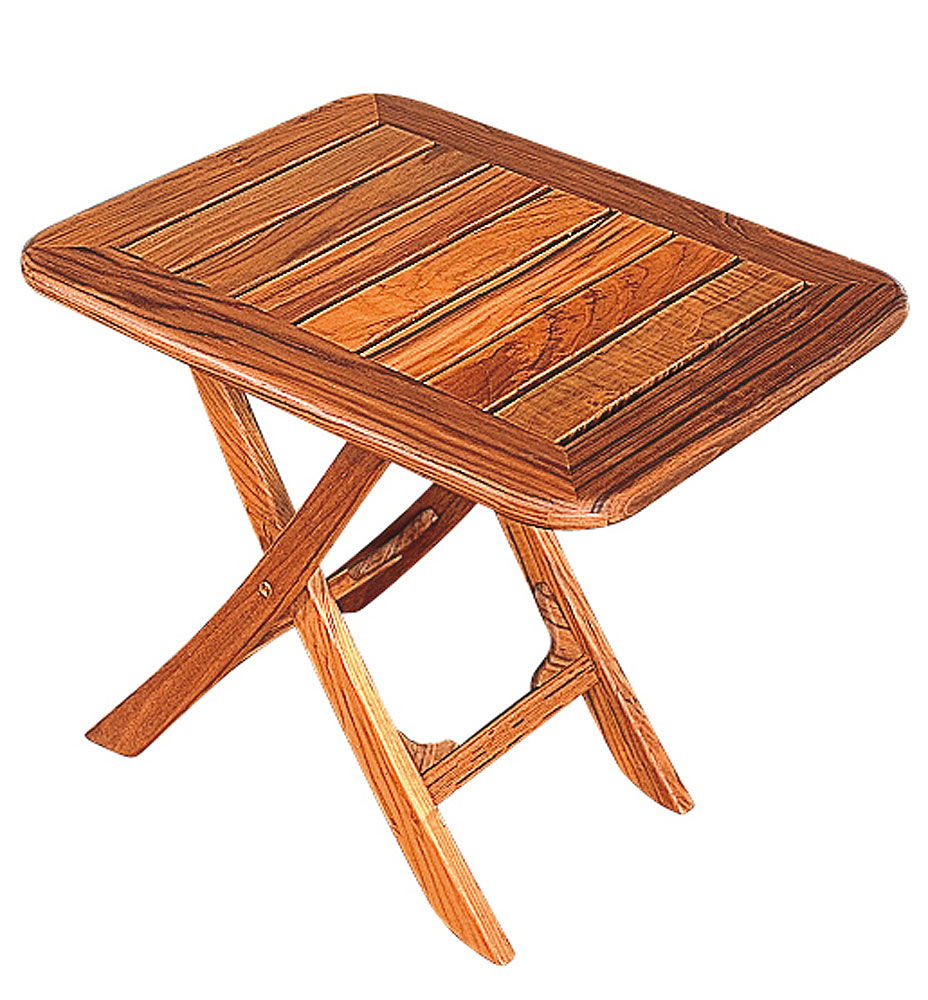 Klappbord lite i teak oljet sammenleggbart forfra