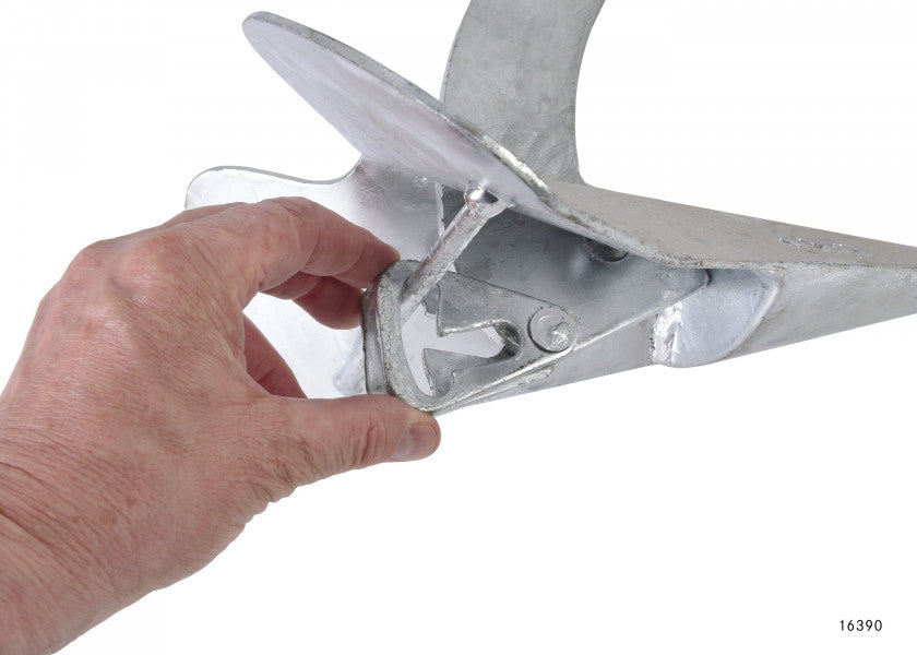 Kobra-anker galvanisert stål for båter opptil 6 m montert