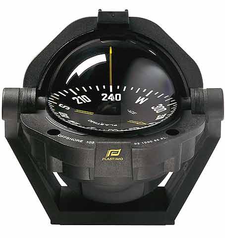 Kompass Offshore 105 konisk rose 12V belysning for innfelling 10 cm - Plastimo forfra