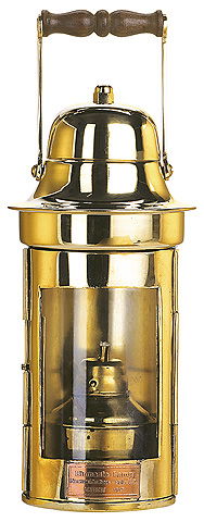 Kompasslampe messing sektorlampe for standkompass forfra